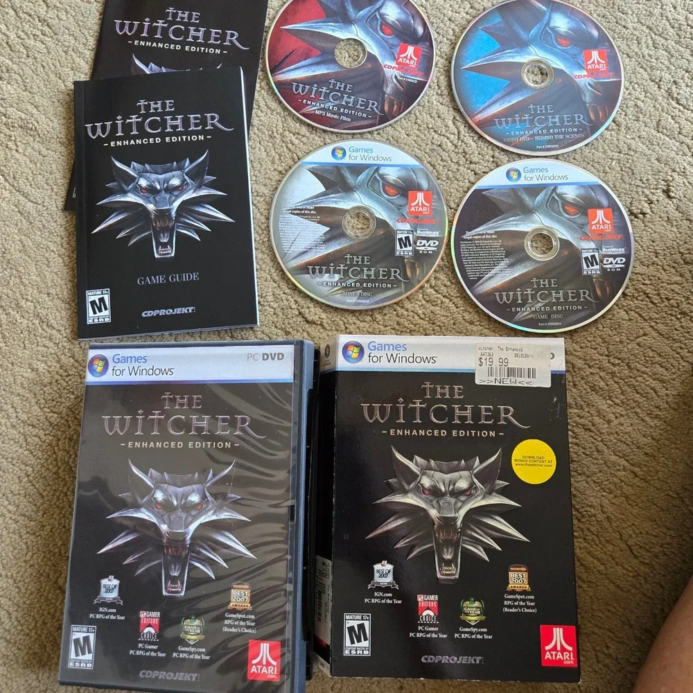 The Witcher Enhanced Edition PC Games for Windows RPG CD Projekt Red Atari 2008